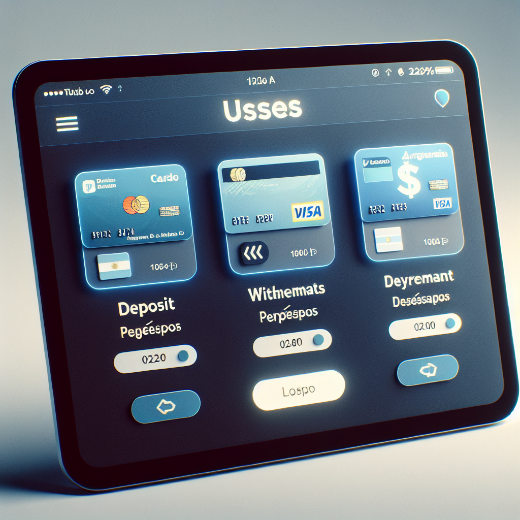 Opciones de depósito y retiro en Bet365 Argentina mostrando bancos y tarjetas locales