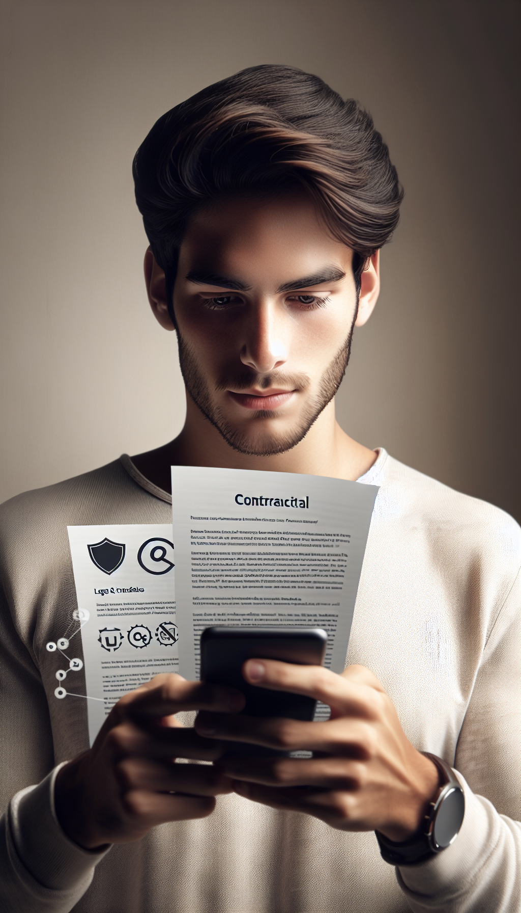 Usuario argentino revisando términos y condiciones de bet365 en su móvil