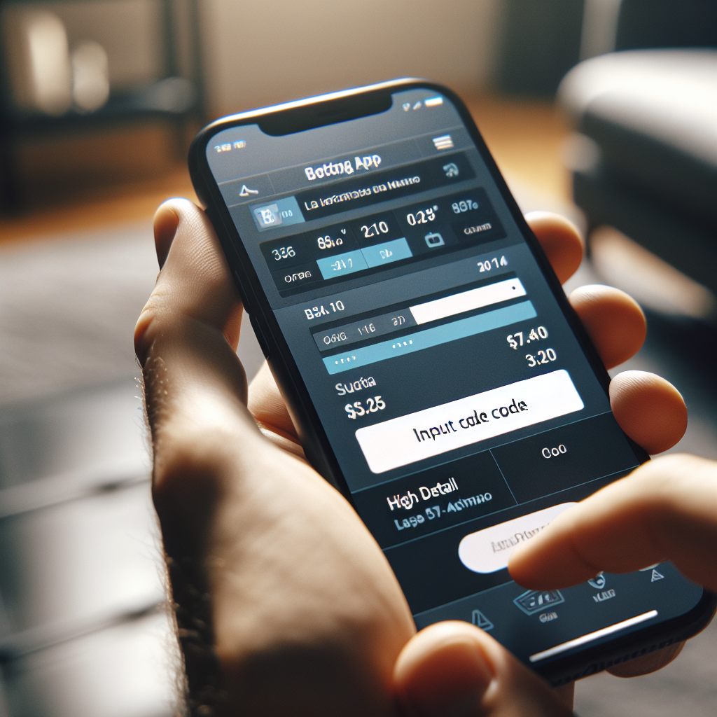 Ingreso de código de bono Bet365 en un smartphone argentino