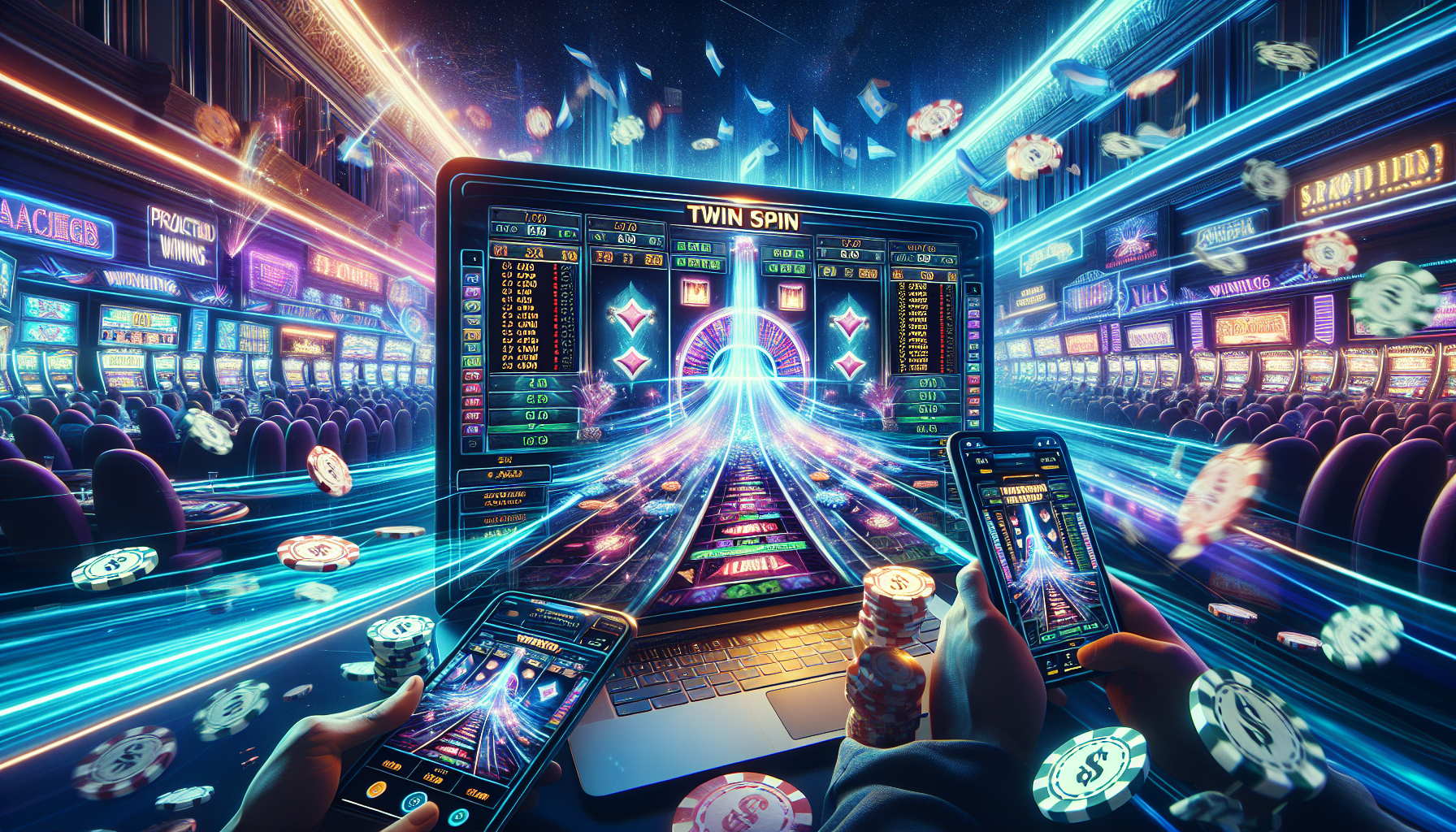 Jugador argentino disfrutando y aplicando estrategias en Twin Spin en Bet365.